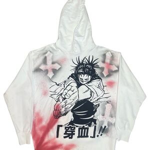 Custom Choso Jujutsu Kaisen Anime Hoodie Spray Graphic Streetwear Size Large